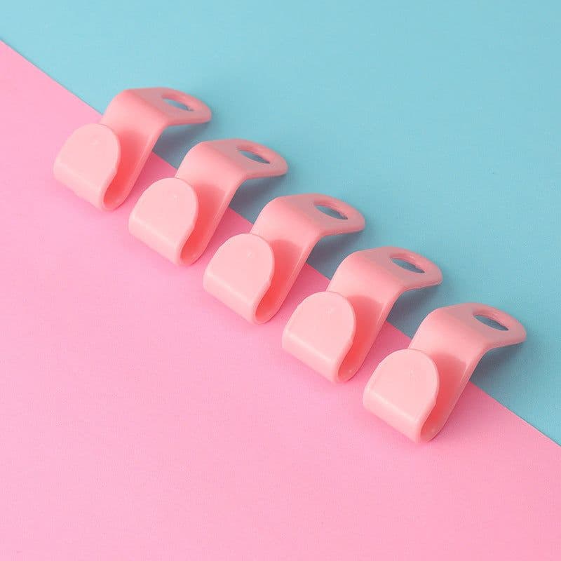 image-Plastic Hanger Hook - Pink 5kg Capacity