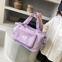 image-Multifunctional travel bag, female hand-held large-capacity waterproof luggage bag, sports gym bag, short-distance travel