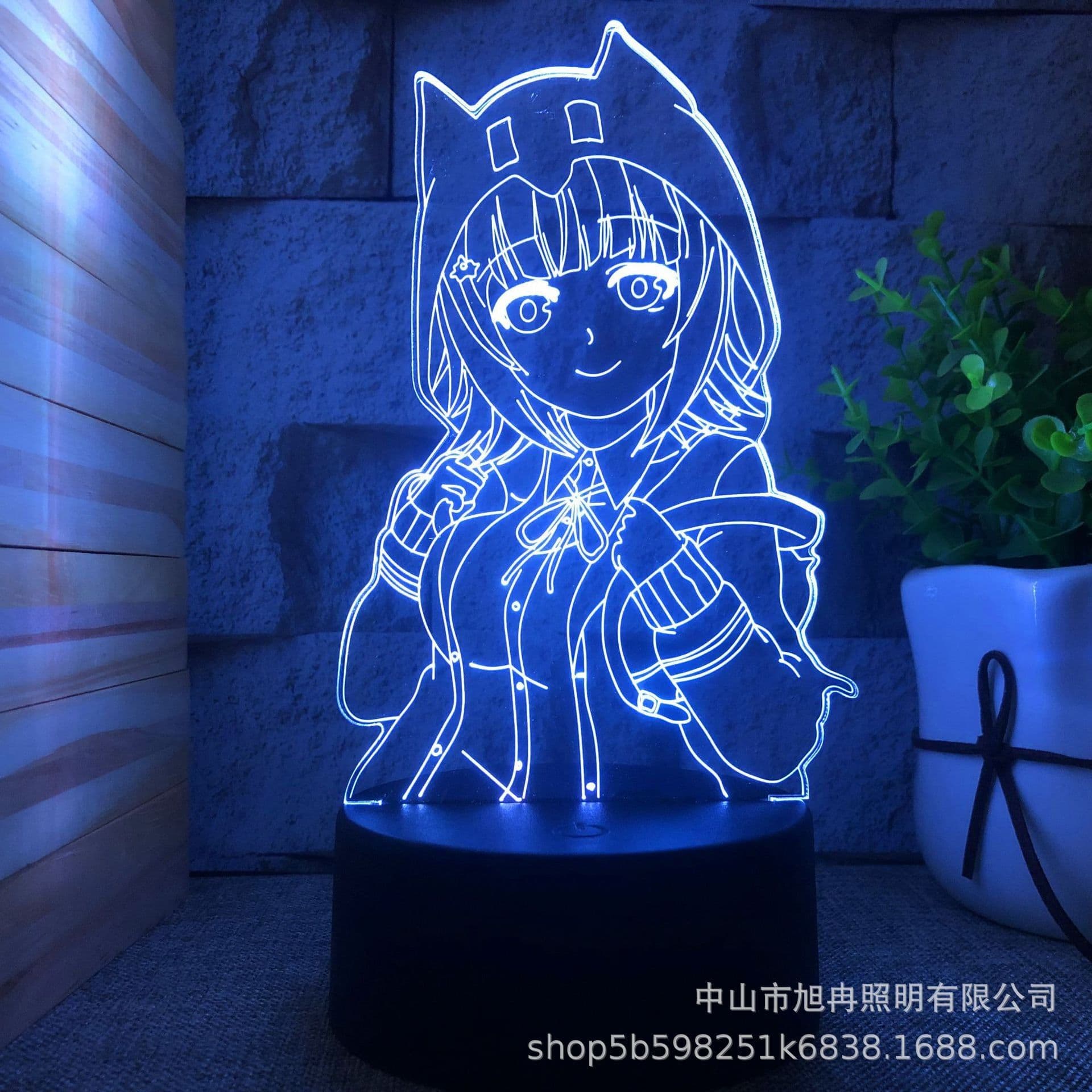image-3D Night Light LED USB Desk Lamp Touch Remote Control Modern Minimalist