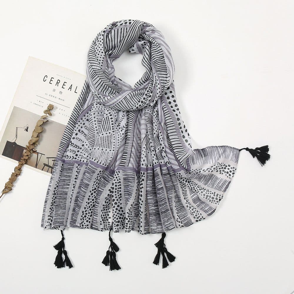 image-Japanese/Korean Butterfly Print Sun Protection Scarf, Beach Towel, 180x90cm