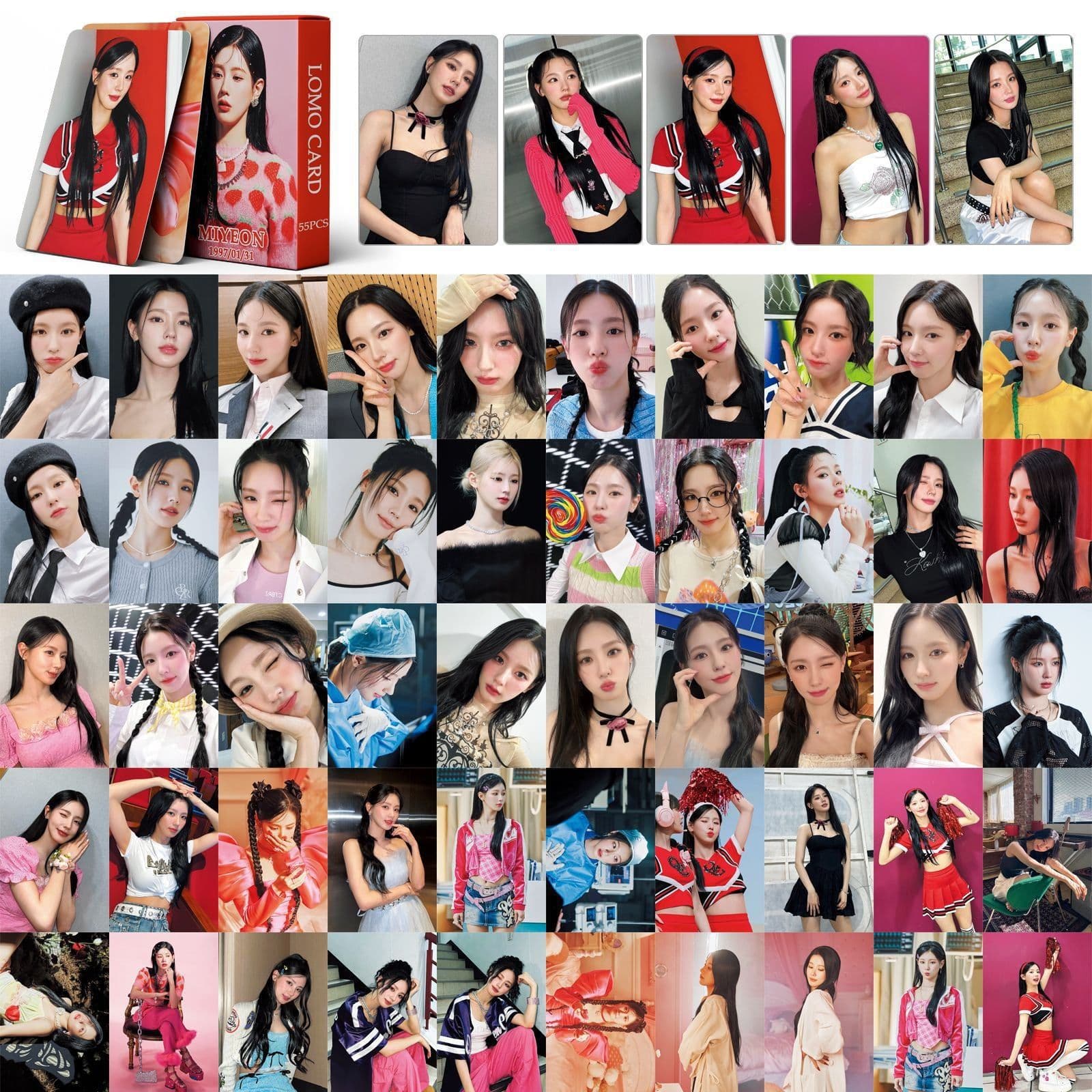 image-(G)I-DLE 55 Photo Cards LOMO Set - Yuqi Shuhua Miyeon