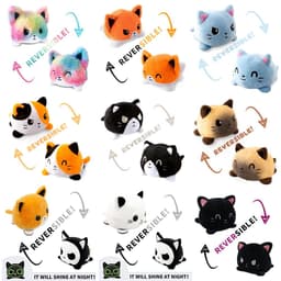 image-Cross-border foreign trade reversible cat doll plush toy double-sided octopus cute animal style reverse Yoda doll generation