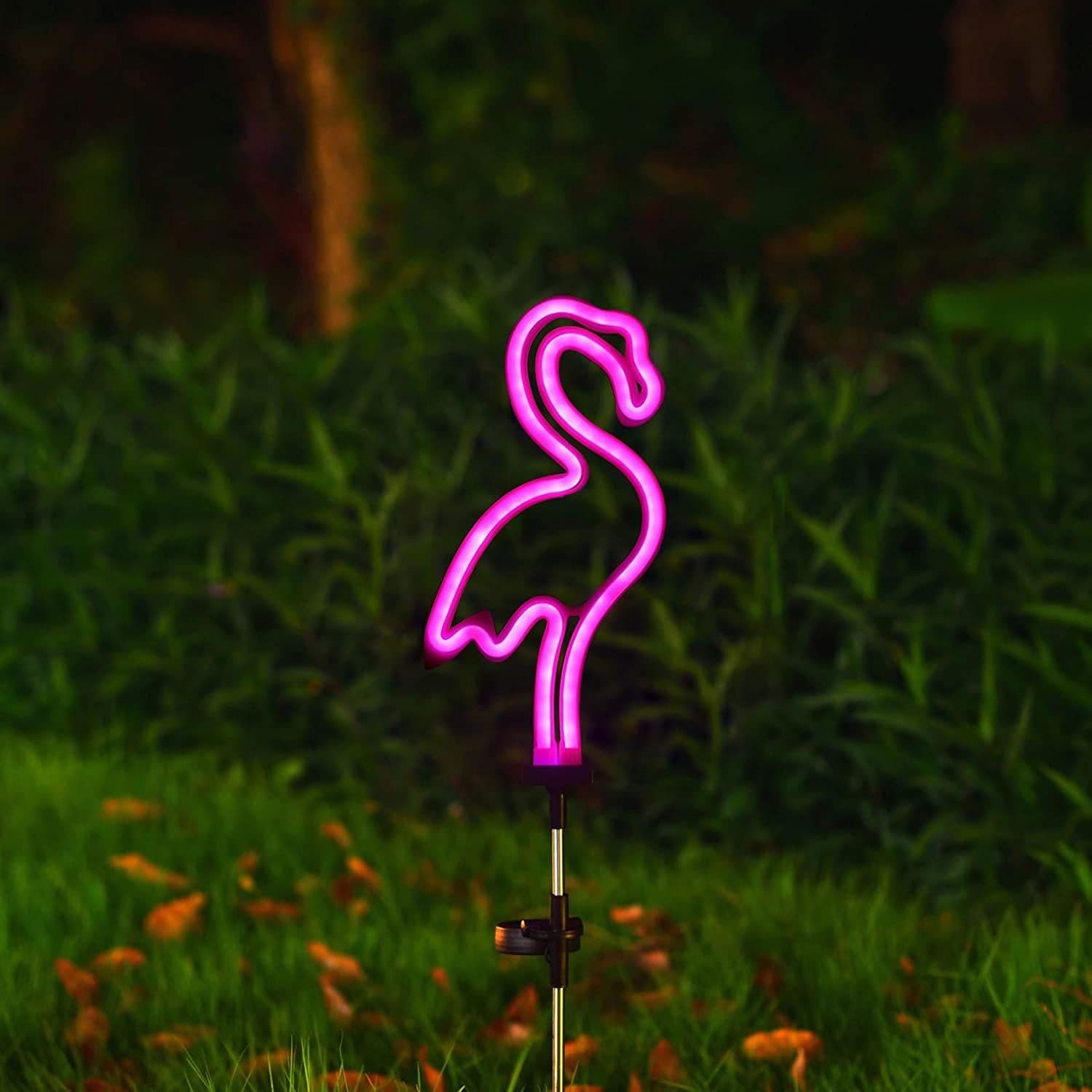 image-LED Flamingo Neon Garden Lights - Outdoor IP55 12-16hr