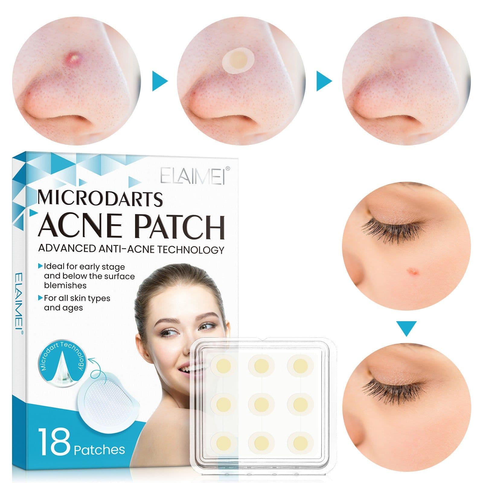 image-ELAIMEI Acne Patches Hydrocolloid Tea Tree 18pcs