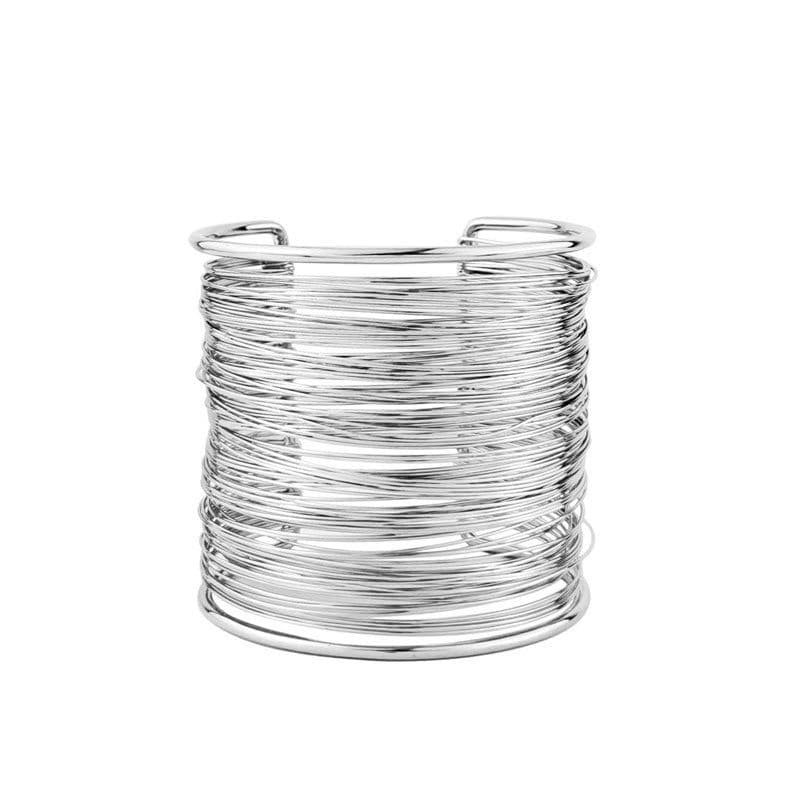 image-Tianjun Metal Bracelet Set 4-Piece Silver Hollow