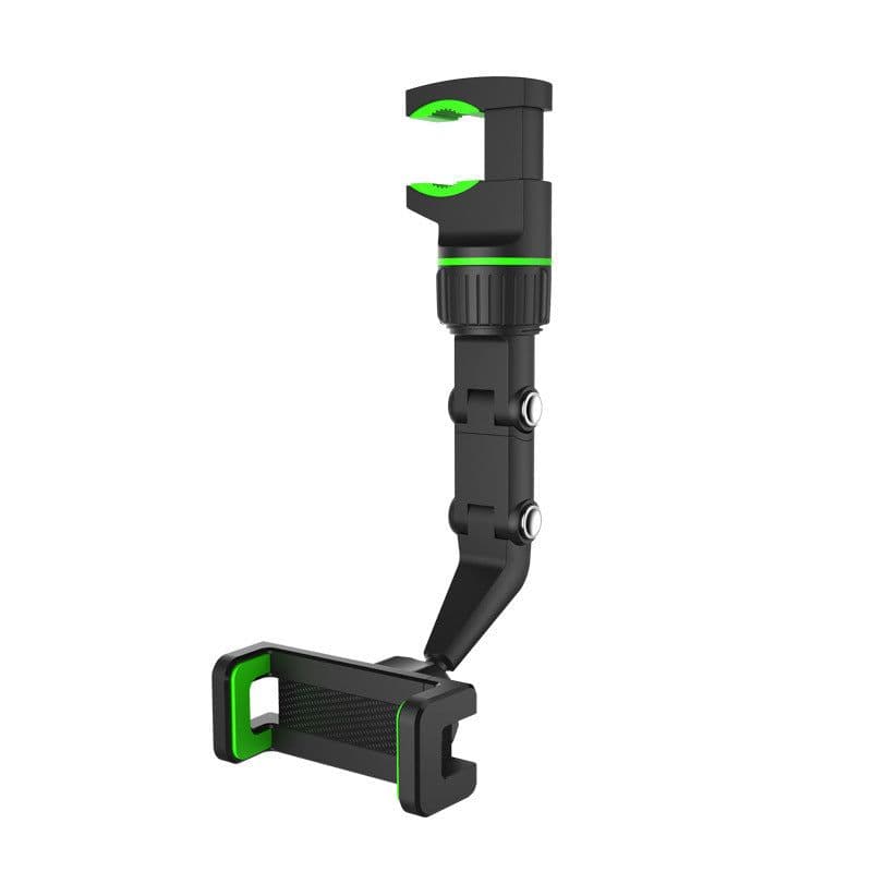image-Mobile Phone Holder Car Rearview Mirror Clip Black