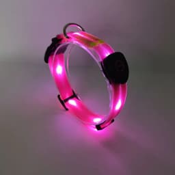 image-LED Pet Collar USB Charging - Nylon Black