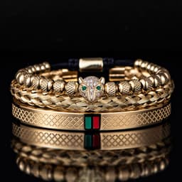 image-Morooki Stainless Steel Bracelet Set - Gold