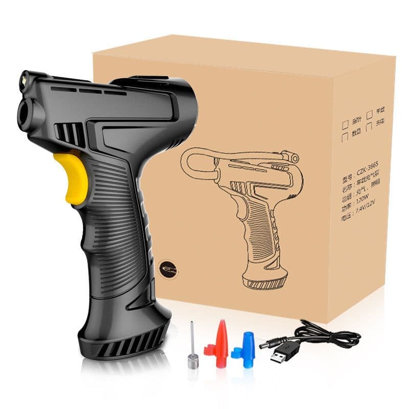 image-Wireless Digital Air Pump, 120W, USB/Wired Car Tire Inflation, 45L/min Flow