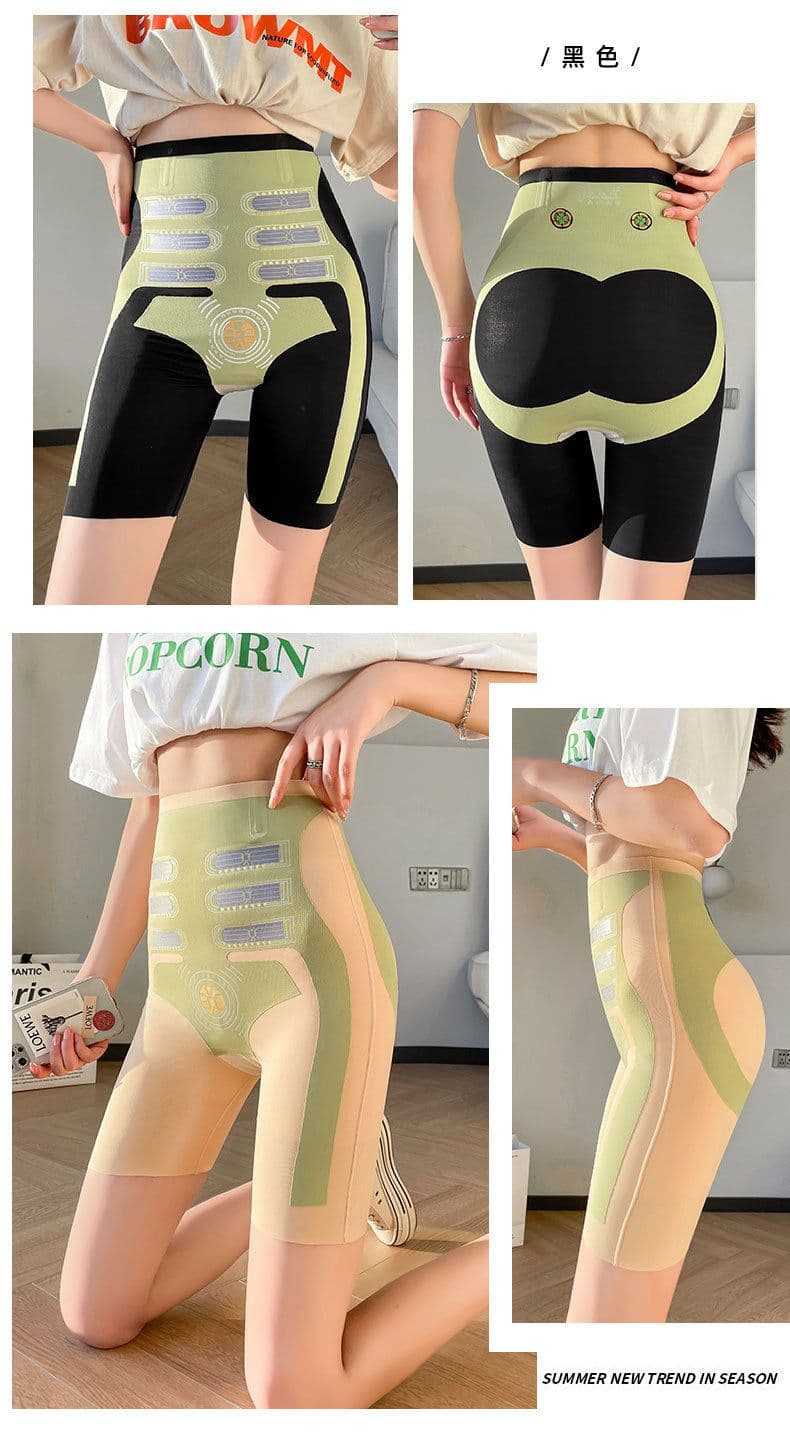 image-Postpartum Body Shaping Yoga Pants - Nylon Crotch Safety