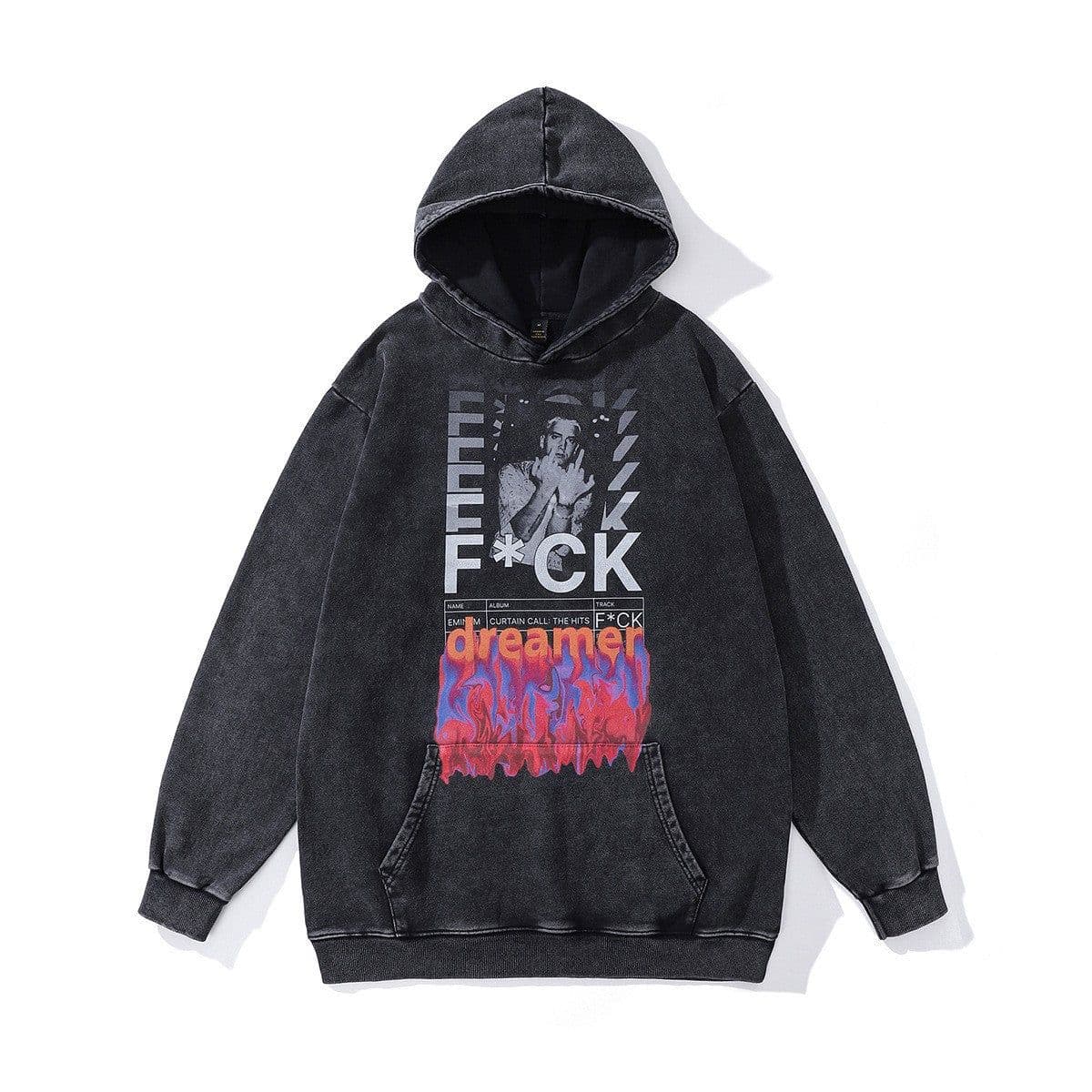 image-Cotton Fleece Hoodie - Kangaroo Pocket Loose Fit XXL