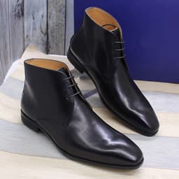 image-Cowhide Martin Boots - Brown Leather Ankle Low Heel