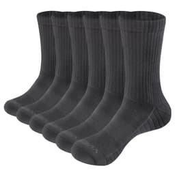 image-YUEDGE Combed Cotton Mid-Calf Sports Socks - Grey XXL
