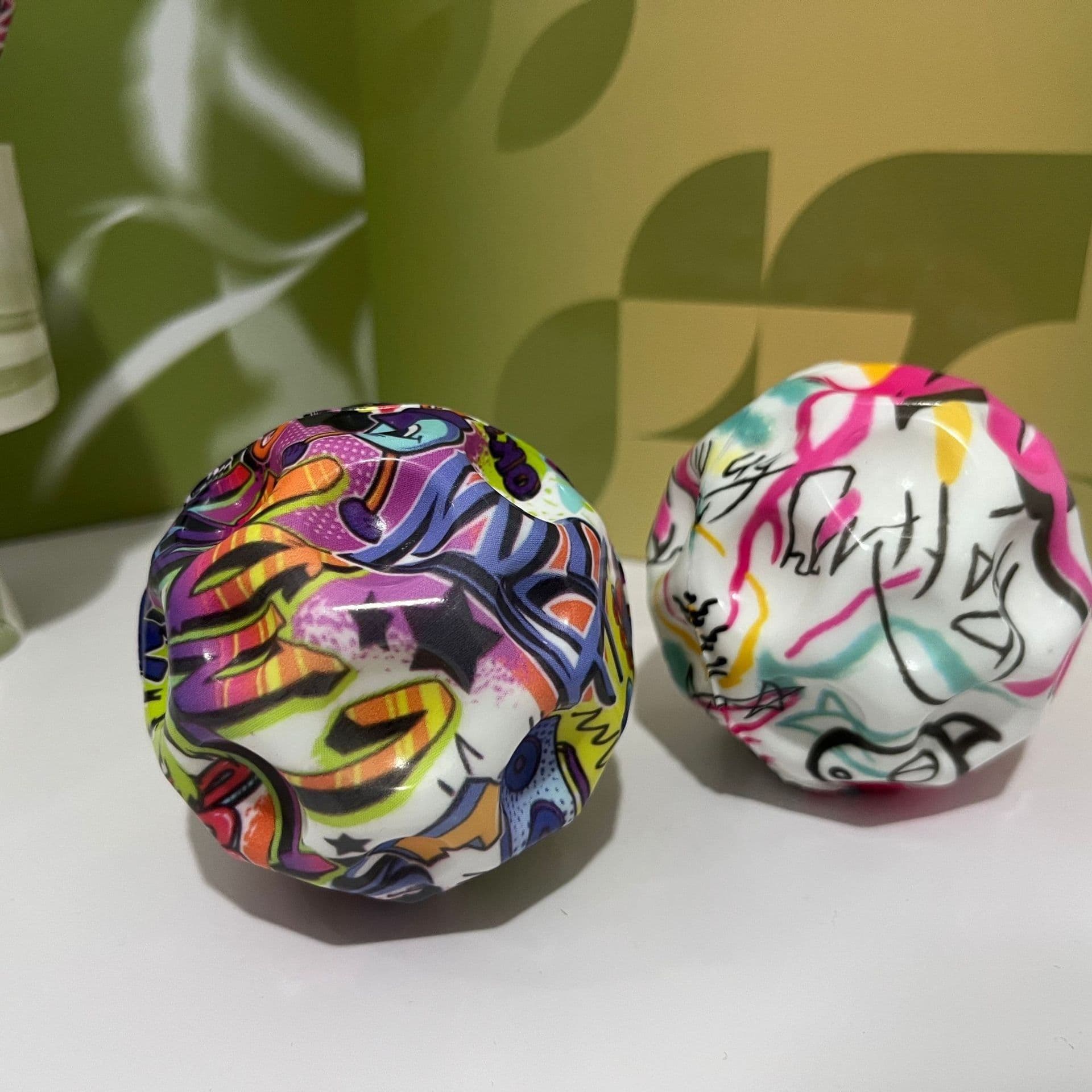image-Popular PU Graffiti Bouncy Ball Children's Toy