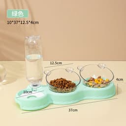 image-Automatic Pet Dog Cat Water Feeder, Anti-Moisture, 3 Bowls