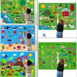 image-Montessori Space Learning Story Book Mat 103x75cm Felt Interactive