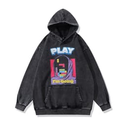 image-Cotton Fleece Hoodie - Kangaroo Pocket Loose Fit XXL