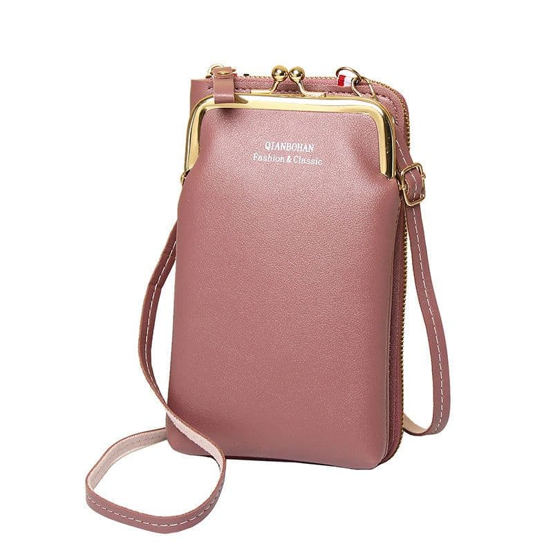 image-Messenger Bag Mobile Phone Bag Ladies Shoulder Bag Candy Color Mini Small Bag Vertical Ladies Clutch Bag Ladies Long Wallet