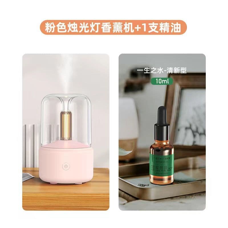 image-Output: 2022 Candlelight Aromatherapy USB Humidifier Desktop - Atmosphere (65 characters)