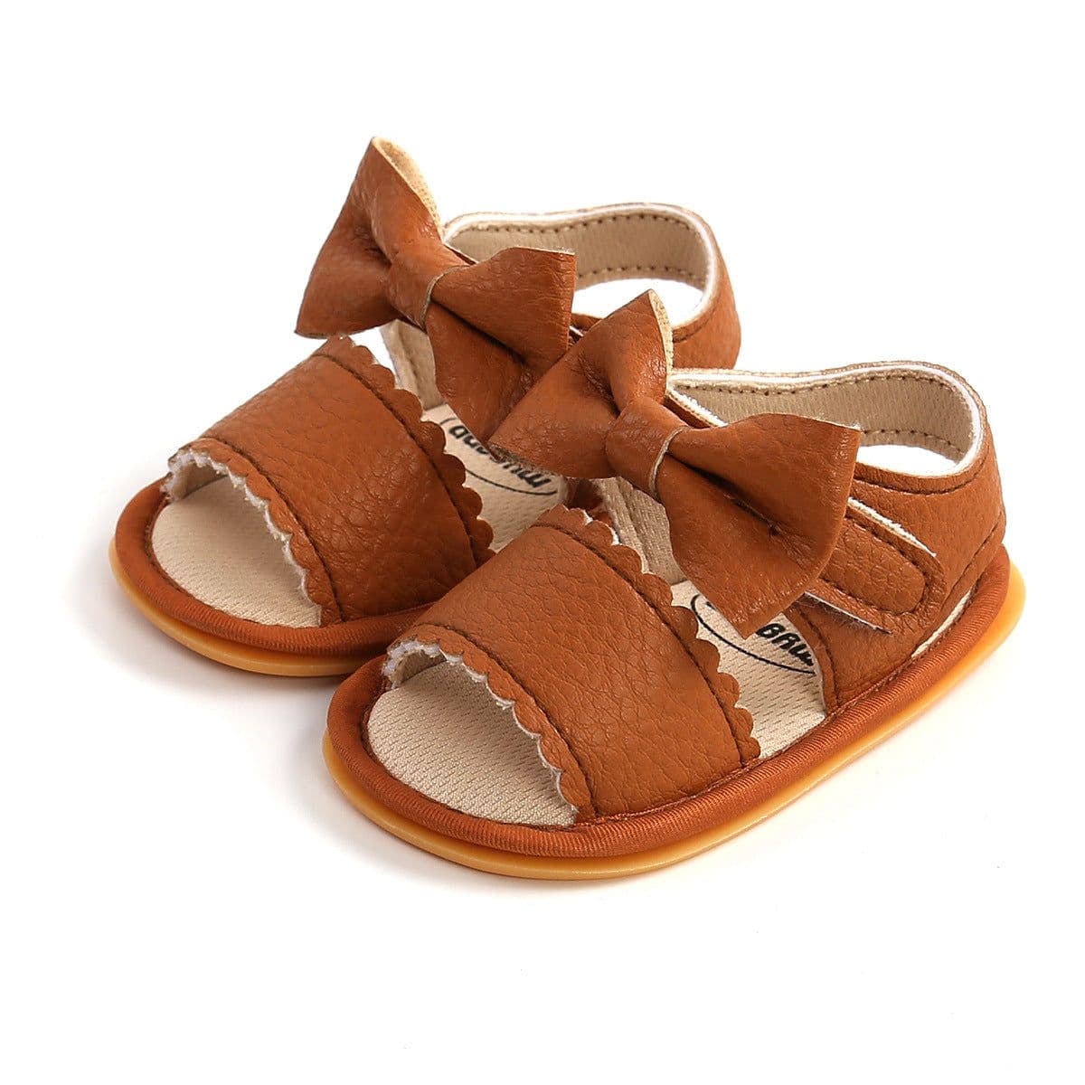 image-Baby Sandals Pink Bow Velcro Non-Slip 12-36M