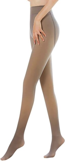 image-Black Nylon Thickened Opaque Tights with Feet