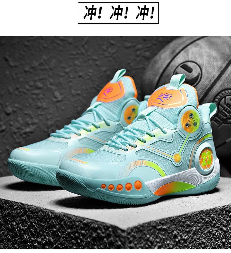 image-Zodi Basketball Shoes - High Top, Shock-Absorption, Breathable