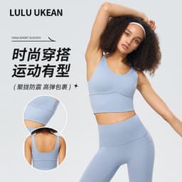 image-LULU UKEAN Sports Bra XL Gray Blue 3/4 Cup