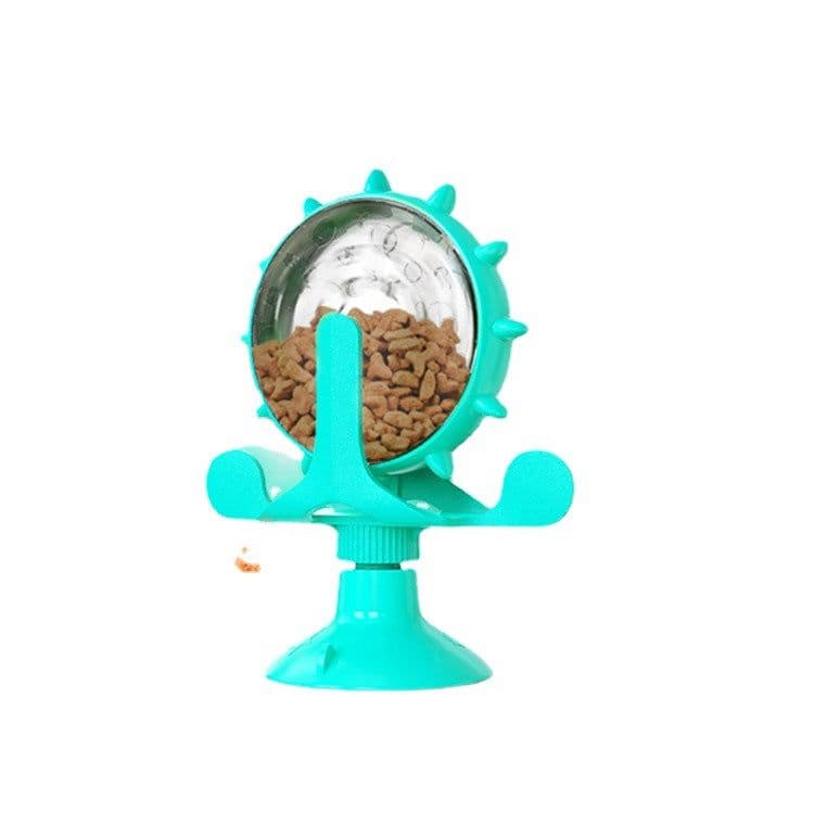 image-Wholesale Pet Supplies Manufacturers New Puppy Toys To Amuse Cats Slow Food Leakage Device Windmill Turntable