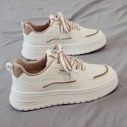 image-2023 spring new all-match small white shoes women's sports casual daddy shoes ins trendy thick-soled net red board shoes