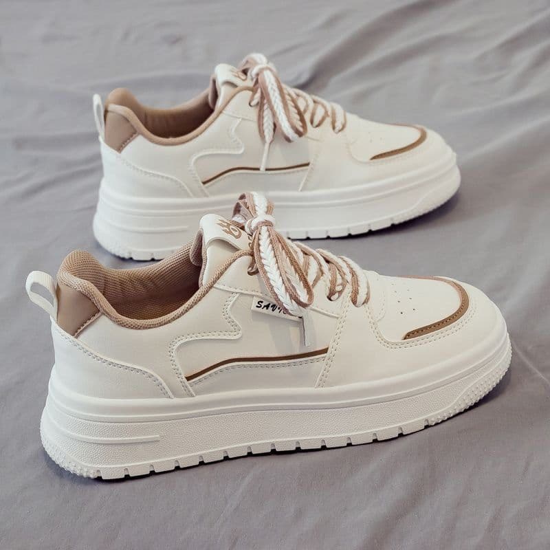 image-2023 spring new all-match small white shoes women's sports casual daddy shoes ins trendy thick-soled net red board shoes