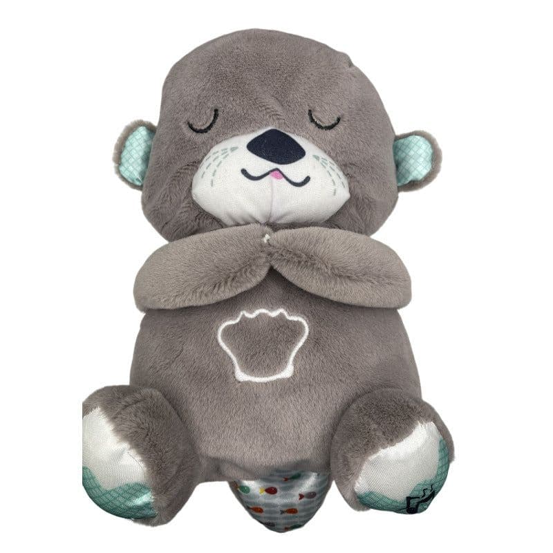 image-Breathing Bear Otter Plush Toy - 32cm Soothing