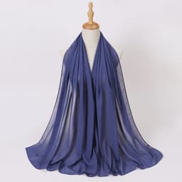 image-Weicai Chiffon Hijab Scarf - Gray Coffee 175x70cm