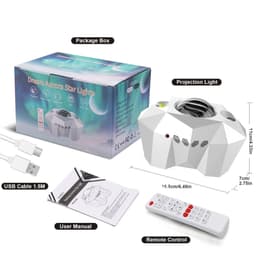 image-Dreamy Night Light Projector - LED USB Bluetooth Audio Starry Sky Lamp