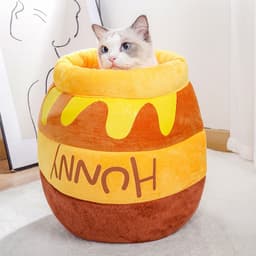image-Tedora pet nest, bee-filled Winnie the panda nest, dog house, semi-enclosed autumn and winter cat bed, cat supplies