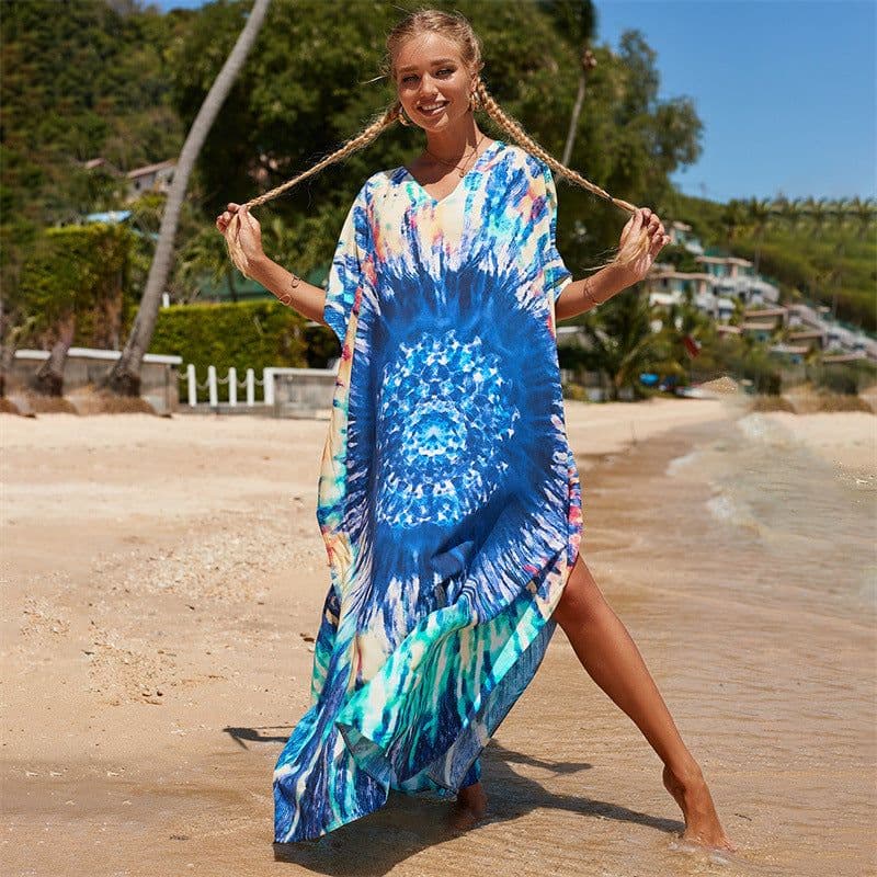 image-LH621 European and American beach blouse cotton skirt