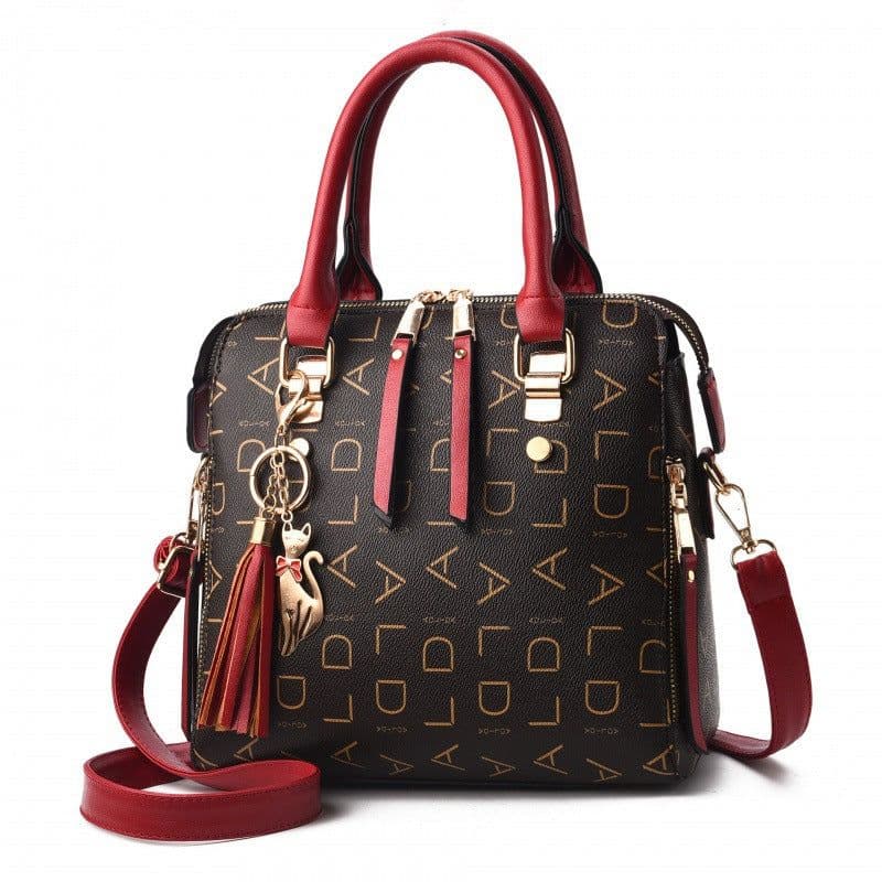 image-Charm or Beauty PU Crossbody Bag - Brown ALD Pattern