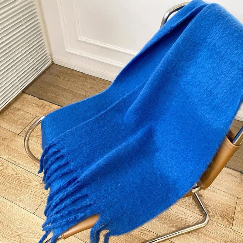 image-GINES LILY 28-Color Cashmere Scarf - Army Green, 43x225cm Warm