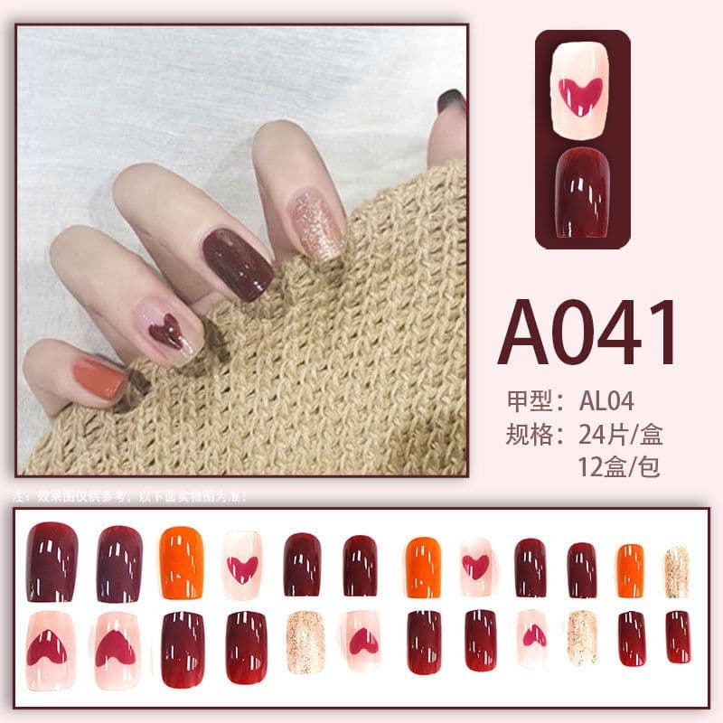 image-Internet celebrity new fake nails wearable nails finished nail patches nail art patches removable nail patches nail art accessories