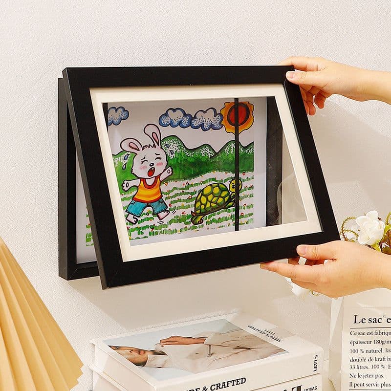 image-Haotuo Wooden Picture Frame - 8K Magnetic