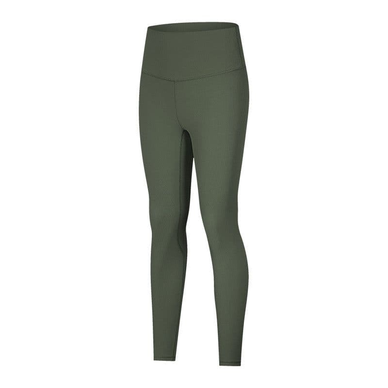image-SPR Women's Ribbed Yoga Tights - High-Elastic