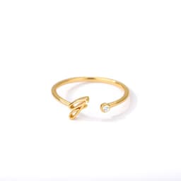image-Cross-border simple letter ring English letter ring women's opening adjustable ring name ring spot