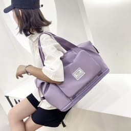 image-Multifunctional travel bag, female hand-held large-capacity waterproof luggage bag, sports gym bag, short-distance travel