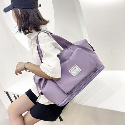 image-Multifunctional travel bag, female hand-held large-capacity waterproof luggage bag, sports gym bag, short-distance travel