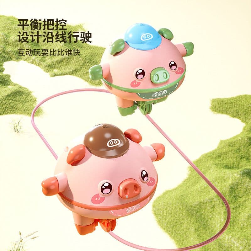 image-Balance Pig Toy - Pink Kids Automatic Walking Gyroscope