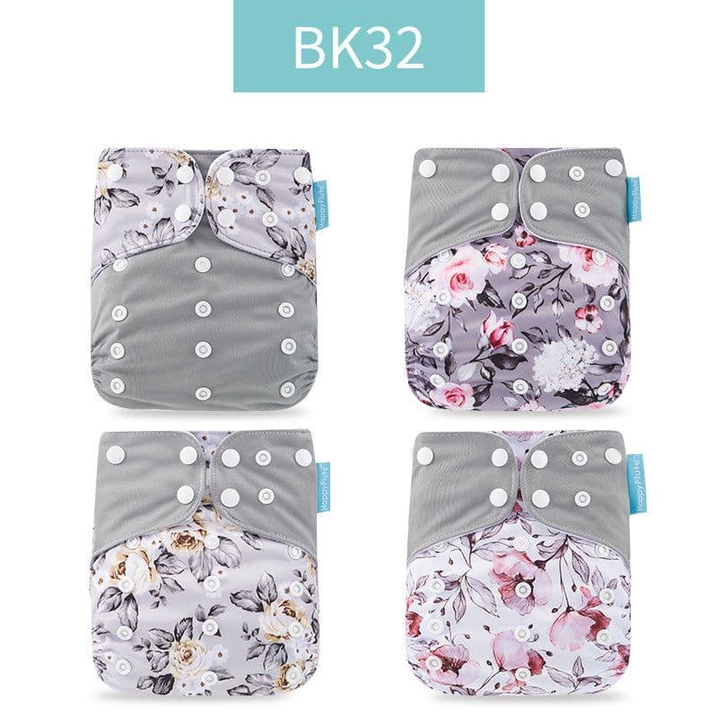 image-Happyflute 4-Pack Washable Training Pants - Waterproof Diapers for Infants 1-3 Years Old