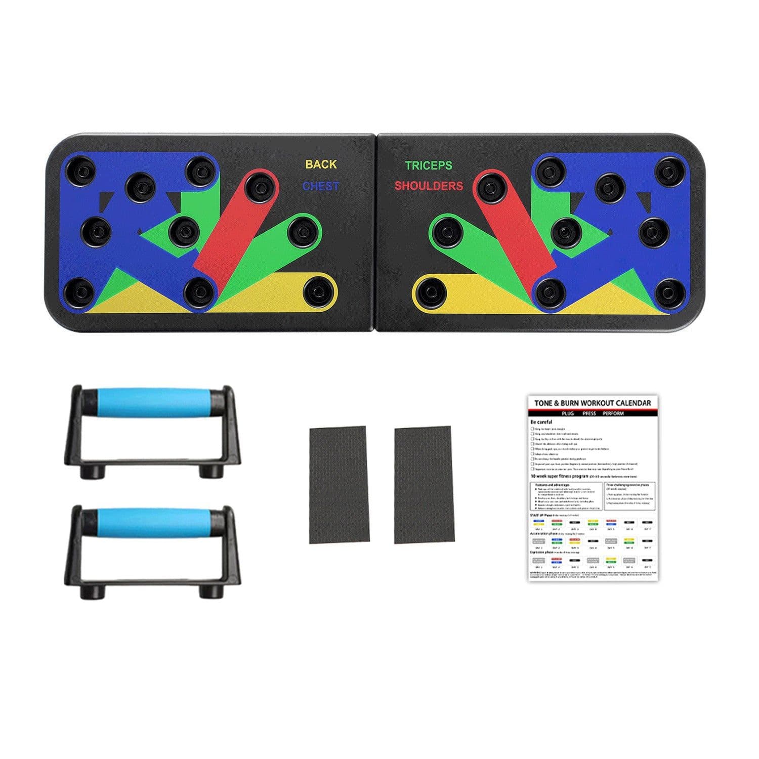 image-Bear on Tree Push-Up Fitness Board - 12 Functions - Foldable