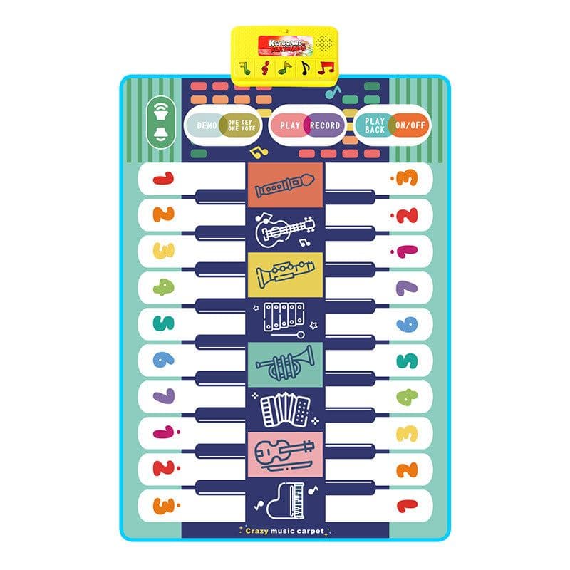 image-Children's Music Play Mat - Piano Keys Crawling Mat