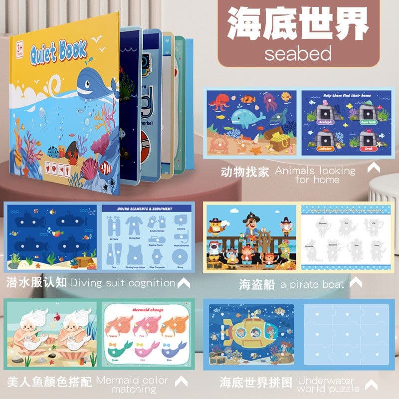 image-Children's Sticker Book - Quiet Paste Montessori