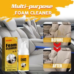 image-Multi-functional Foam Cleaner for Car Interior Leather Seats and Wheels - 100ml