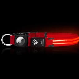 image-Hot selling airtag protective case positioning tracker case waterproof LED pet light-up collar protective case USB charging